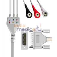 GE 3 Lead ECG Cable 